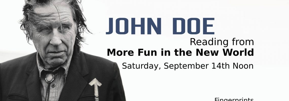 John Doe More Fun in the New World Fingerprints Music Live Book Reading Poster