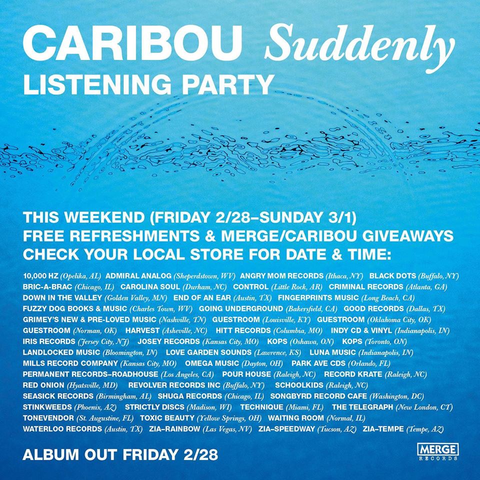 Caribou Suddenly Fingerprints Music Listening Party