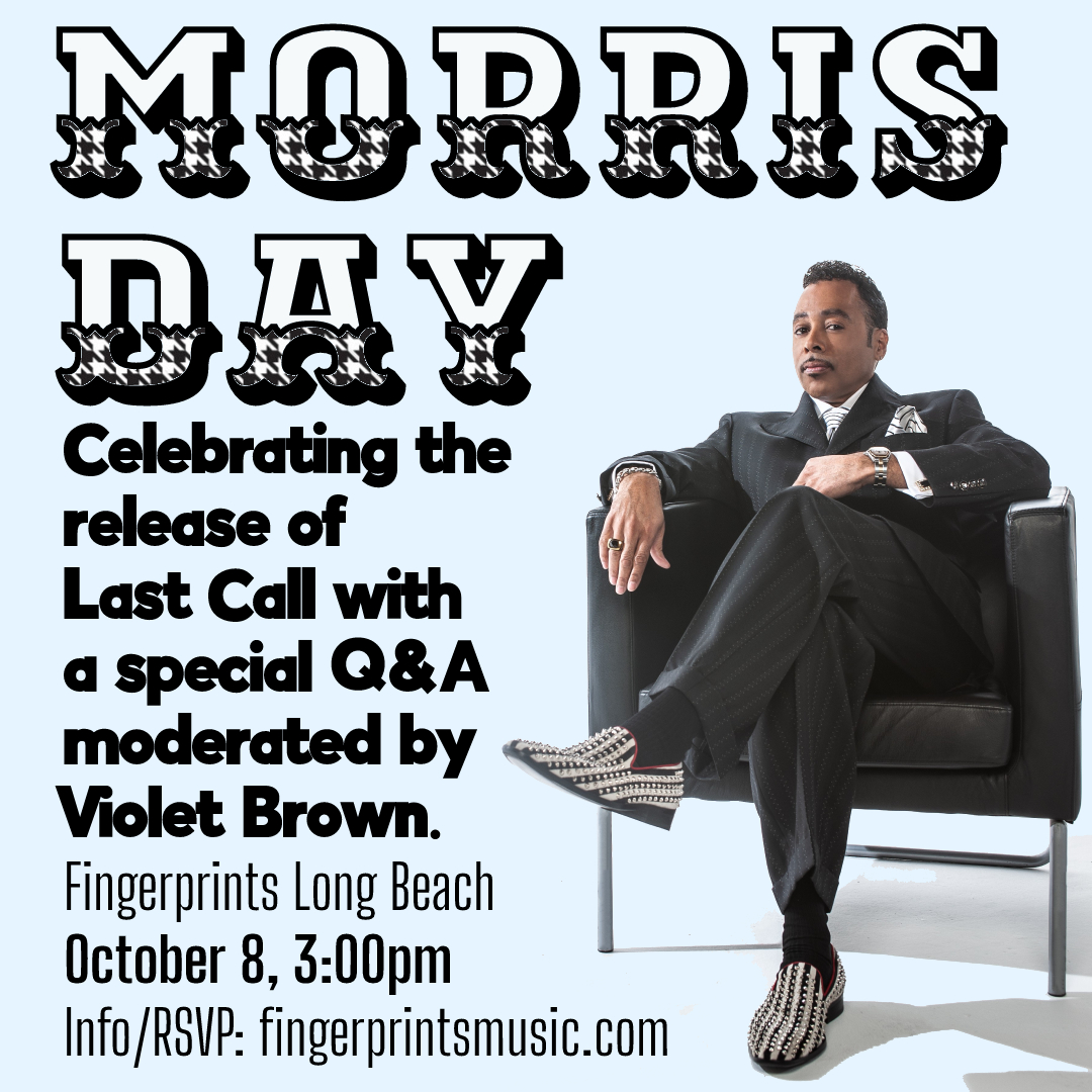 Morris Day Q&A at Fingerprints 10/8 at 3pm