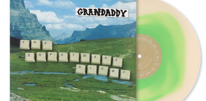 Grandaddy repress Sophtware Slump in bone and green swirl LP