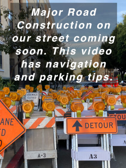 Major Street Construction in front