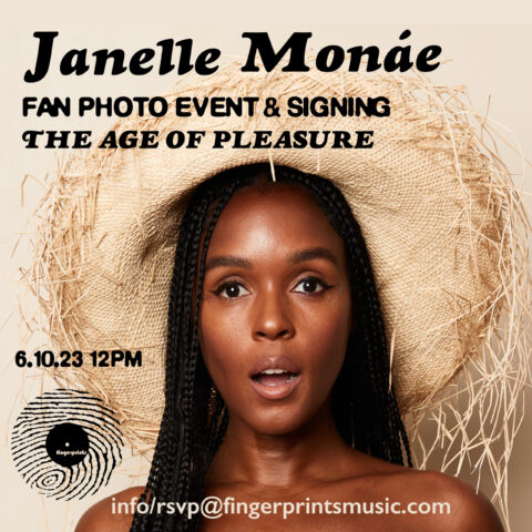 Janelle Monae Photo Op and Signing at Fingerprints Sat. 6/10 at 12pm