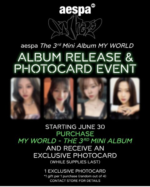 Aespa Trading Cards for My World Mini Album Releases