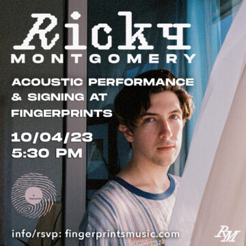 Ricky Montgomery at Fingerprints 10/4 at 5:30pm