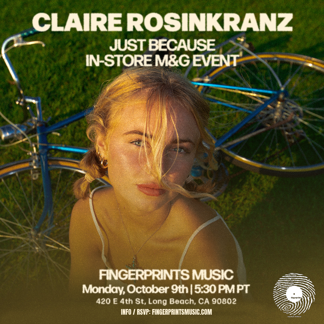 Claire Rosinkranz In-Store Meet & Greet at Fingerprints Monday 10/9 at 5:30pm
