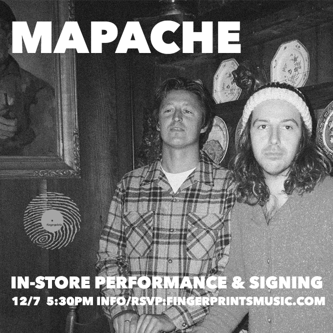 Mapache In-Store at Fingerprints 12/7/23 at 5:30pm