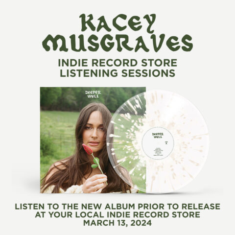 Kacey Musgraves Deeper Well listening party 3/13 at 5:30 pm