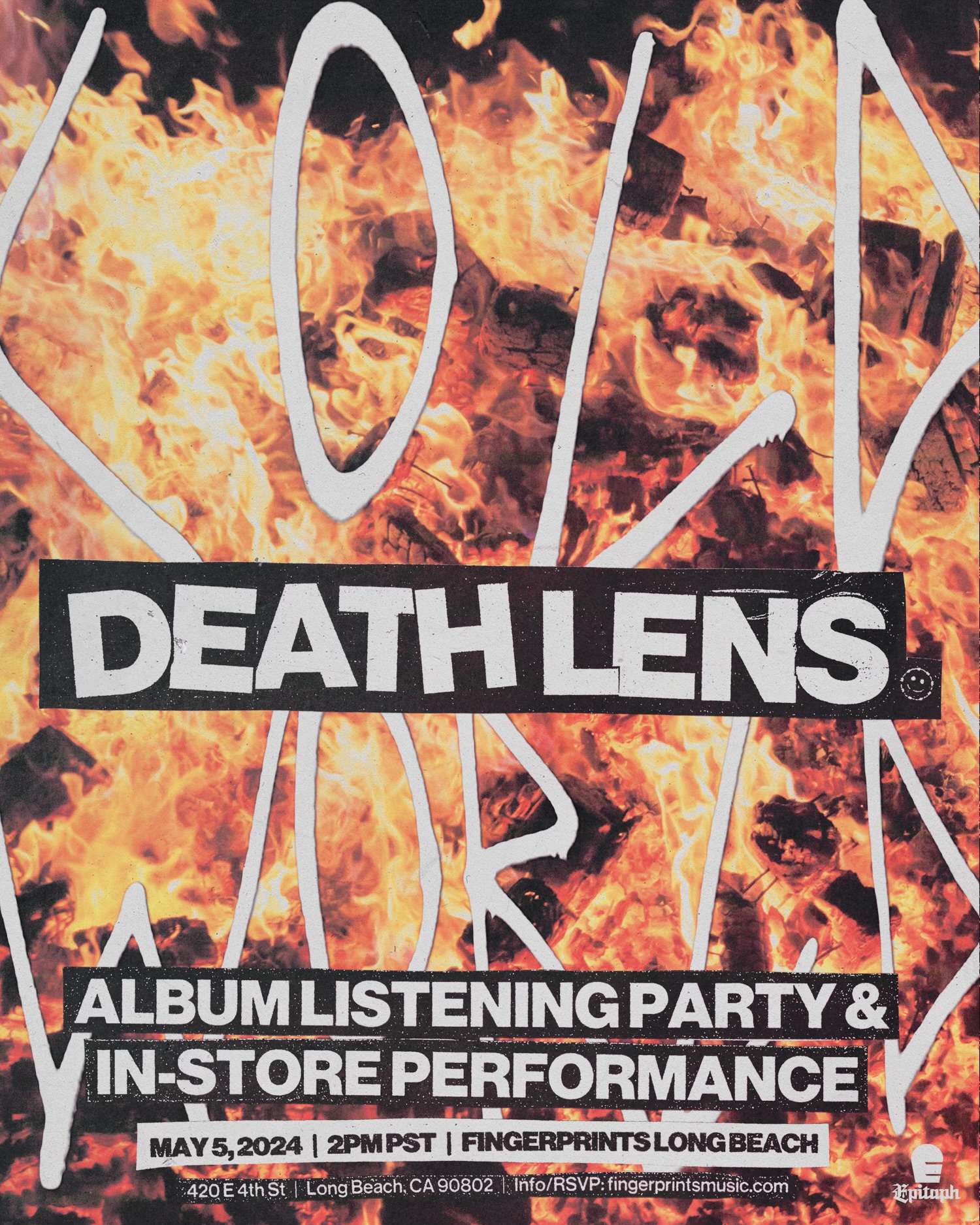 Death Lens Live Stripped Down Performance and Signing at Fingerprints 5/5 at 2pm