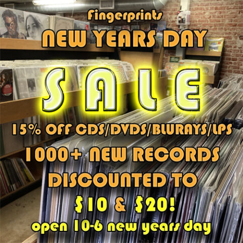 It’s time for our annual NEW YEARS DAY SALE tomorrow and we discounted the majority of our overstock vinyl to bargain prices of $10 and $20!! Also, enjoy a 15% discount on all media formats new and used.