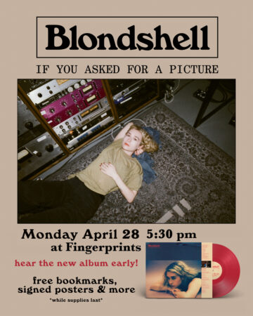 Blondshell Listening Party Monday 4/28 at 5:30pm