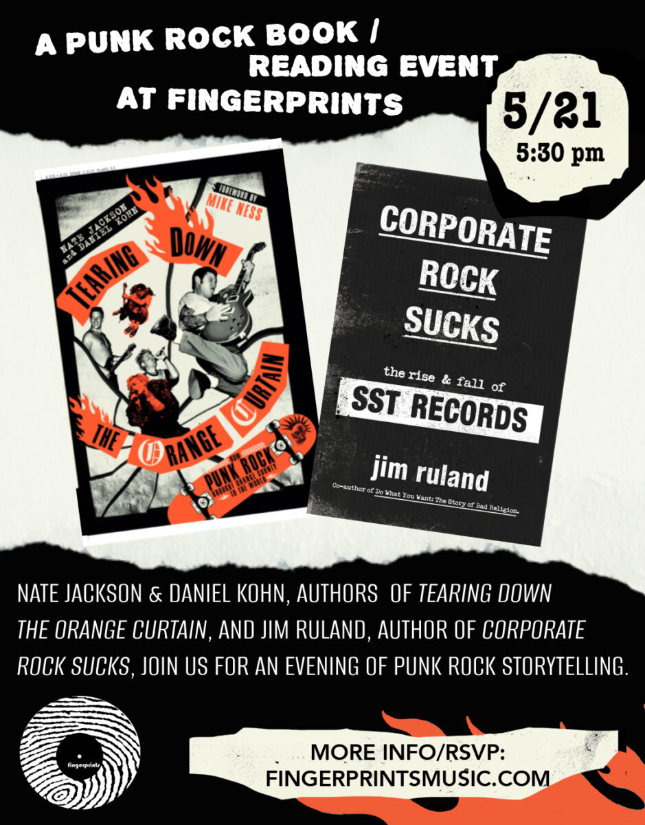 Punk Rock Book Event and Signing May 21st at 5:30pm