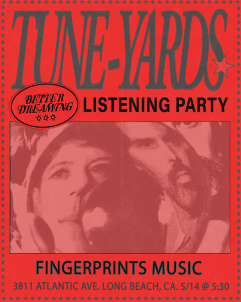 Tune Yards Better Dreaming Listening Party 5/14 5:30pm