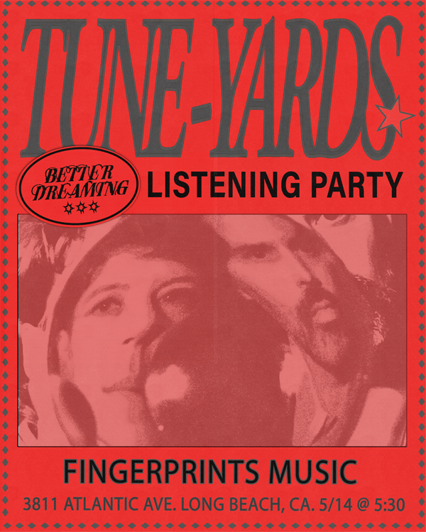 Tune Yards Better Dreaming Listening Party 5/14 5:30pm