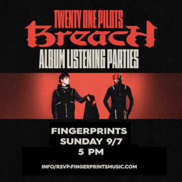 Twenty One Pilots Breach Listening Party Sunday 9/7 at 5pm