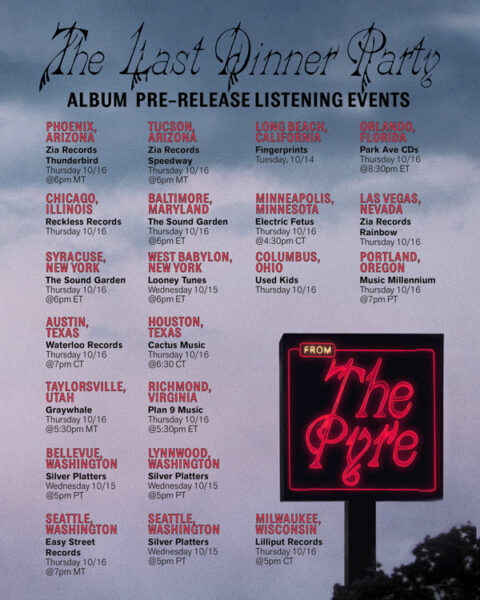 LastDinnerPartyListening Party at Fingerprints 10/14 at 5:30pm