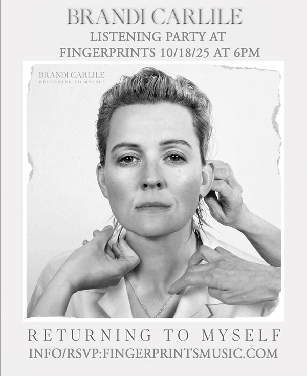 Brandi Carlile Returning To Myself Listening Party 10/18 at 6pm