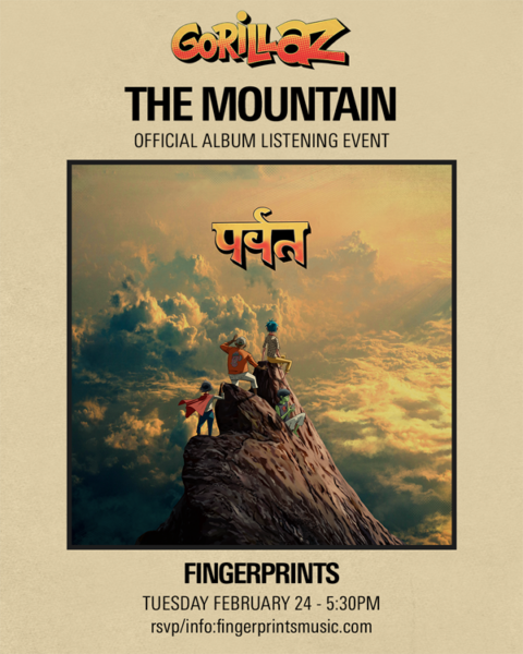 Gorillaz Listening Party Feb 24 at 5:30pm