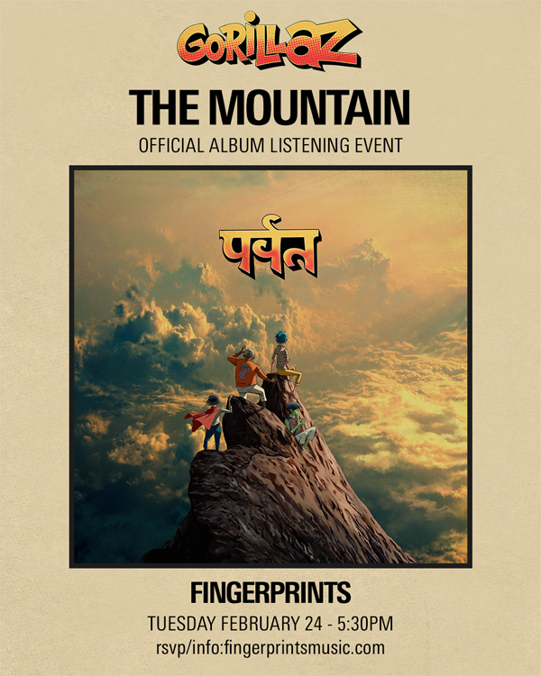 Gorillaz Listening Party Feb 24 at 5:30pm