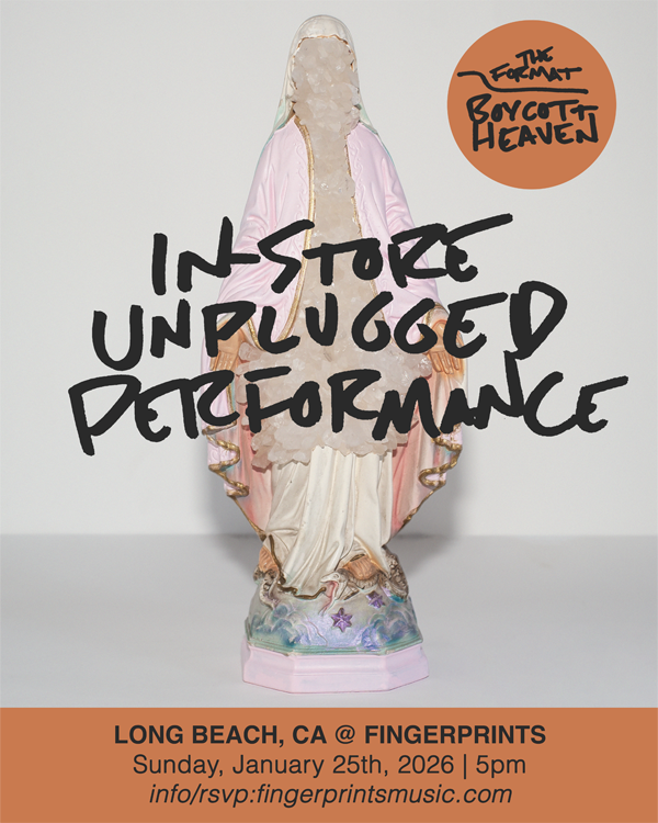 The Format Acoustic In-Store Performance 1/25 at 5pm