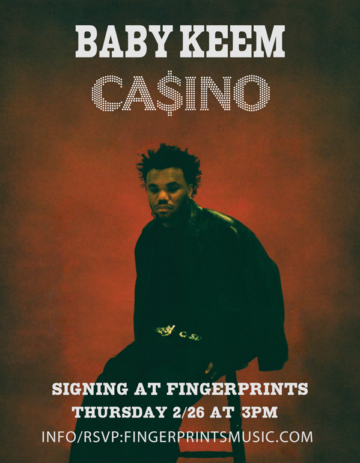 Baby Keem Signing at Fingerprints Thursday 2/26 at 3pm