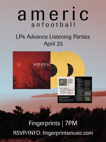 American Football Listening Party Friday 4/23 at 7pm