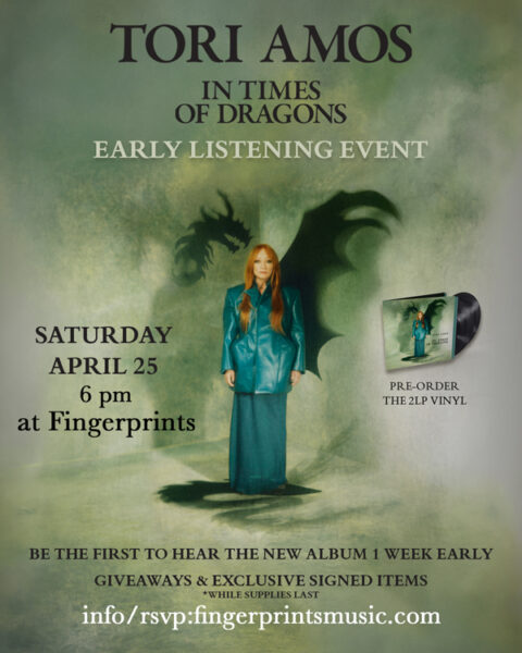 Tori Amos Listening Party Saturday 4/25 at 6pm