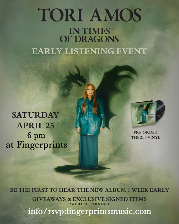 Tori Amos Listening Party Saturday 4/25 at 6pm