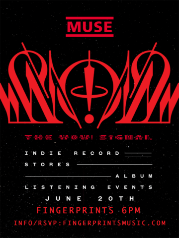 Muse advance Listening Party Saturday 6/20 at 6pm