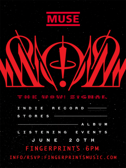 Muse advance Listening Party Saturday 6/20 at 6pm