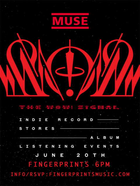 Muse advance Listening Party Saturday 6/20 at 6pm