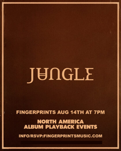 Jungle Listening Party for Sunshine Friday August 14th at 7pm