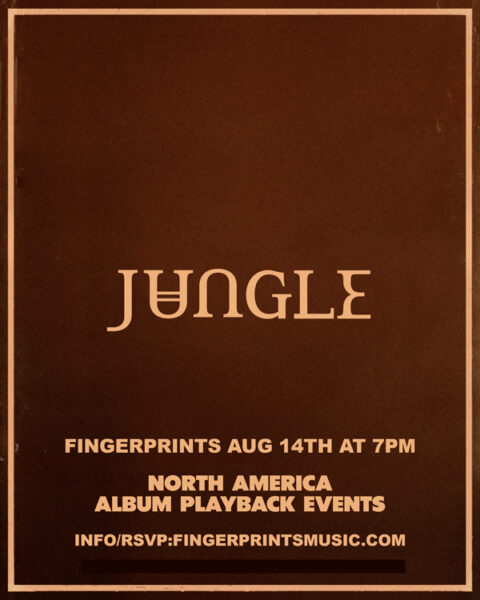 Jungle Listening Party for Sunshine Friday August 14th at 7pm