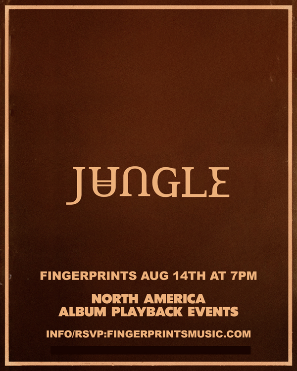 Jungle Listening Party for Sunshine Friday August 14th at 7pm