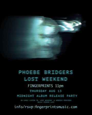 Phoebe Bridgers Midnight listening party 8/13 at 11pm