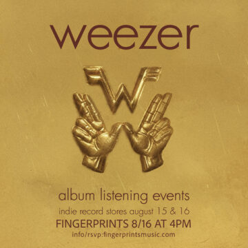 Weezer Advance Listening Party Sunday August 16th at 4pm