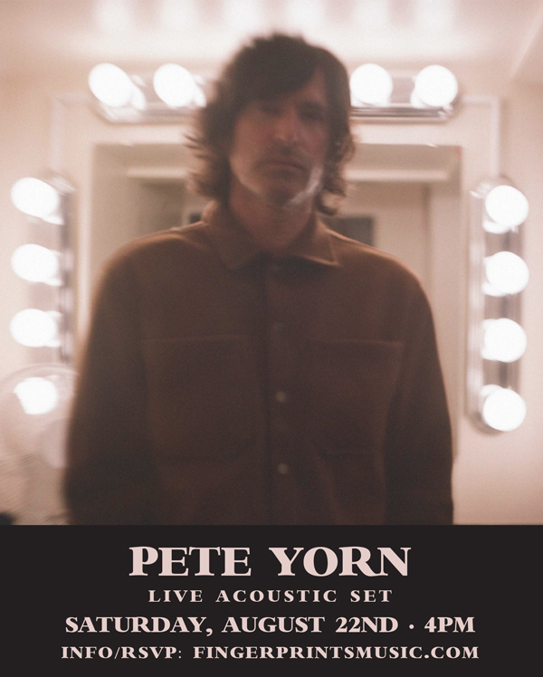 Pete Yorn Live In-Store Performance Saturday 8/22 at 4pm