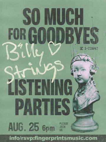 Billy Strings Listening Party Tues Aug 25th at 6pm