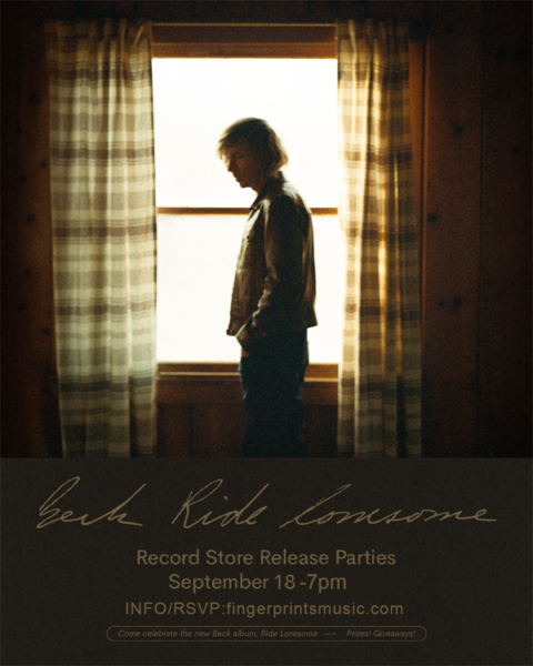 Beck Ride Lonesome Release Event and Listening Party September 18th at 7pm