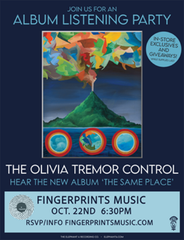 Olivia Tremor Control Listening Party on Thursday, 10/22 at 6:30pm