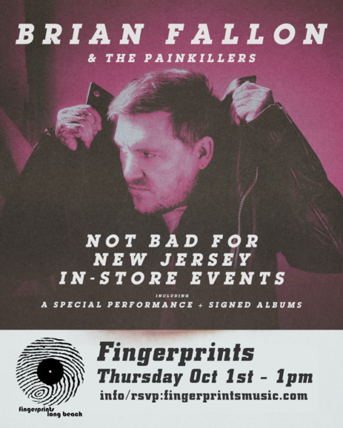 Brian Fallon & The Painkillers In-Store Performance and Signed Albums October 1st at 1pm